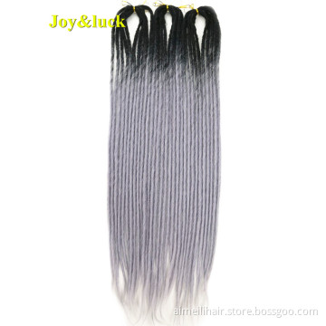 Wholesale Price Wig Handmade Folded Dreadlocks Crochet Braids Hair Extension Double Ends One Root Ombre Color Long Synthetic Wig